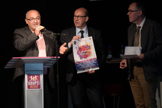 De gauche à droite: Laskri Chelihi, Franck Briey (directeur général de l’APADEI) et  Frédéric Coste (Président de l’ADAPEI)