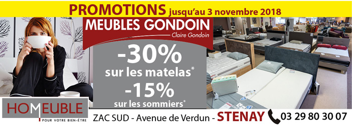 Promotion literie chez Meubles Godoin à Stenay