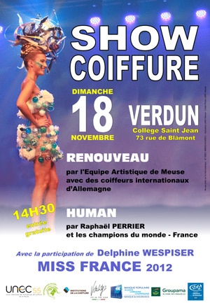 Affiche du show coiffure du 18 novembre à Verdun