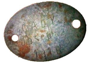 Plaque Poilu Joseph Cady