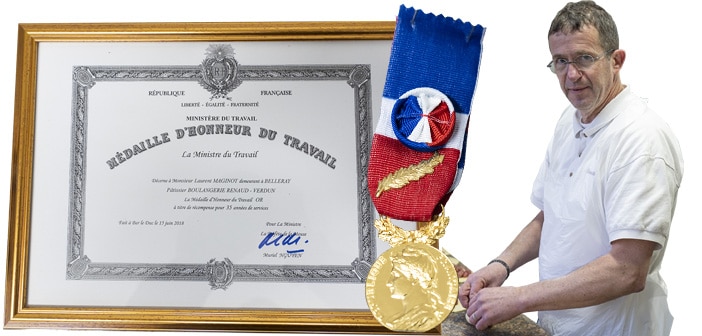Médaille d'honneur Boulangerie Renaud Laurent Maginot