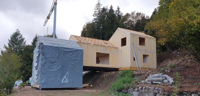 Chantier de construction bois à Gerardmer