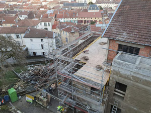 Chantier du Théâtre des Bleus de Bar le duc charpente