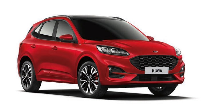 Nouveau ford Kuga en rouge