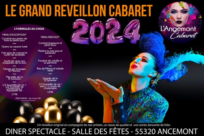 Fête du réveillon du Cabaret L'Angemont en Meuse