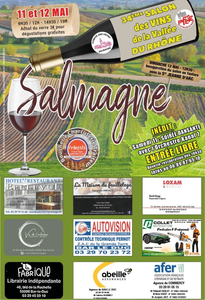 Affiche salon des vins de Salmagne 2024
